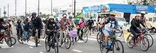 group of people on bikes 